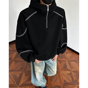 现货~420克高品质 缉明线设计连帽卫衣外套 WY978 P78图片