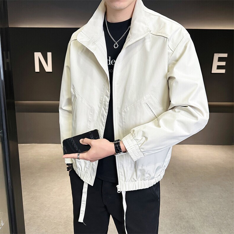 新款冲锋衣外套男士春秋立领宽松大码户外工装夹克男装2528-P58,男装夹克,星座1403B