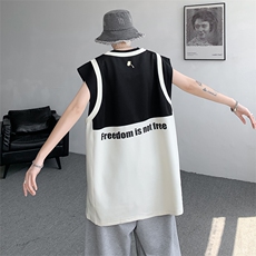 8XL-M重磅！特大码短袖T恤背心男宽松休闲假两件篮球服DX317P68，男装背心/马甲，电商D206-1