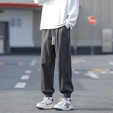 休闲美式运动裤百搭显瘦束脚裤休闲卫裤-X1633特批39，男装休闲裤，星座718