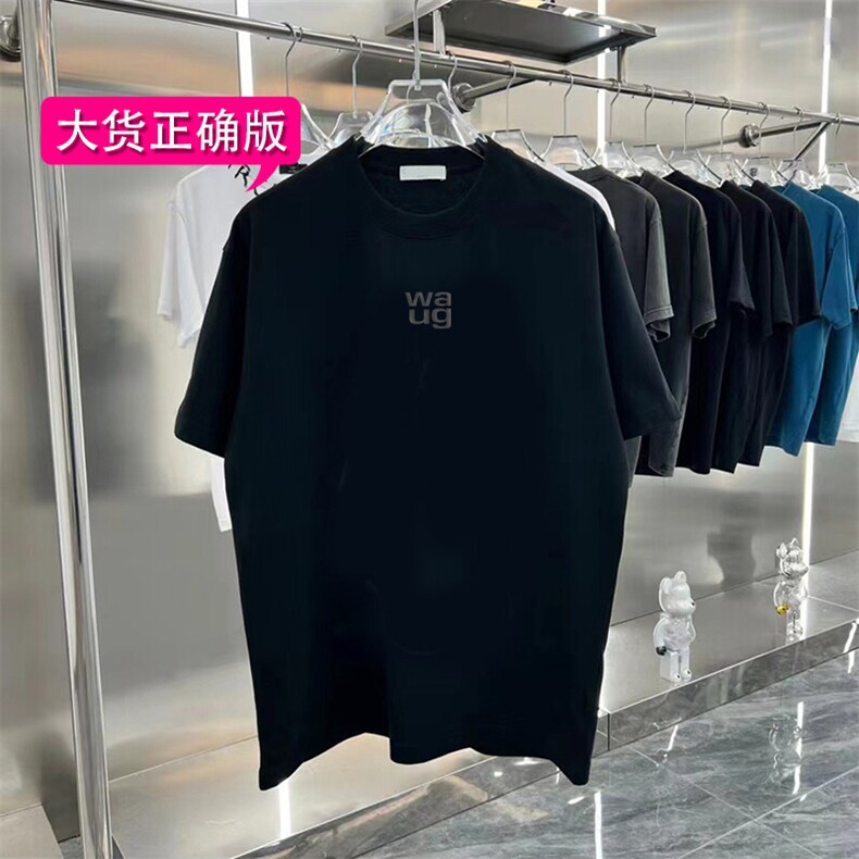 T05大王AW男士短袖T恤字母印花圆领情侣男女同款宽松潮流轻奢时尚图片