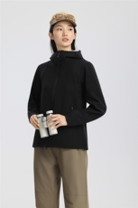 2025百搭时尚简约拉链连帽兜兜拉链冲锋衣，女装短外套，衫都服饰