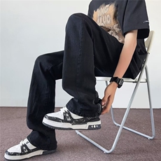 高街拉链复古微喇工装牛仔裤男女显瘦美式机能修身裤子8225/P42，男装牛仔裤，星座506
