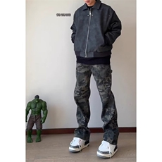 美式高街复古迷彩工装牛仔裤男加绒加厚513ACK2654常规42加绒52，男装牛仔裤，星座513A