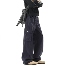 美式高街多口袋工装裤男女宽松休闲水洗长裤05XZ211-1-k2572-p65，男装工装外套，星座211-1