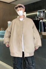 主推新款美式高街立领夹克潮牌皮衣夹克宽松外套A436-W103-P68，男装夹克，电商A436