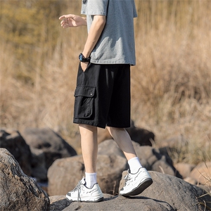 直播品质~数据款 水洗工装短裤男夏季宽松刺绣五分裤 特P40图片