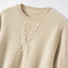 2025年秋季时尚百搭通勤简约休闲圆领长袖绞花，女装羊绒衫，臻维羊绒