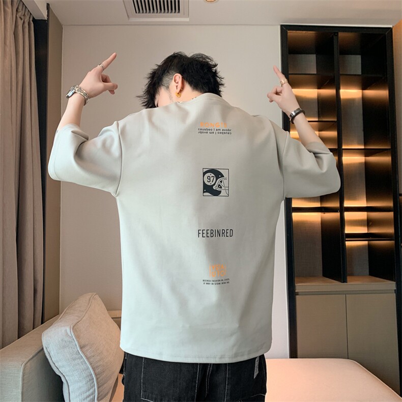 男夏季宽松休闲百搭T恤T6887小码P22大码P25,男装T恤,星座914