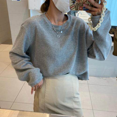 华夫格卫衣，女装卫衣/绒衫，淳·清雅秀