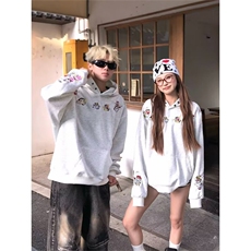 现货可爱卡通趣味蜡笔小新连帽卫衣男女装加绒韩系慵懒风保暖外套，男装棉衣，星座302B