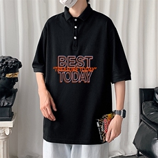 PL57181-P35翻领短袖polo衫男大码胖子半袖t恤男有领保罗衫模特，男装Polo衫，电商A040