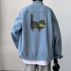 牛仔夹克男大码牛仔外套男茄克NJ77413-P60，男装工装外套，电商A040