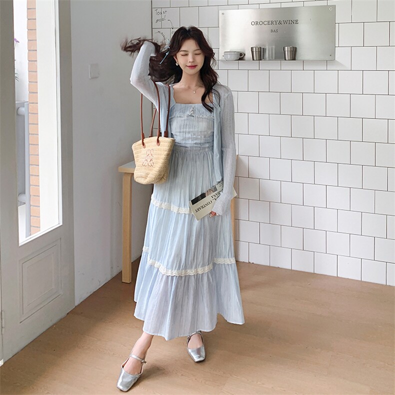 2025年春夏甜美温柔风两件套连衣裙b1-220-1008-p185-k280,女装连衣裙,浙宝220