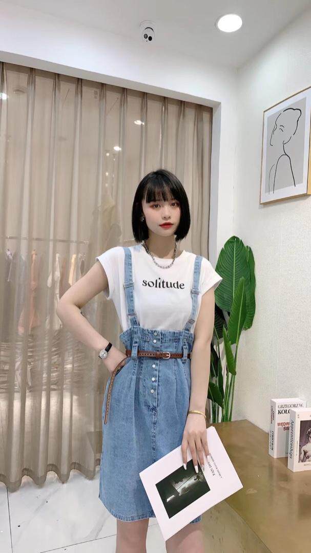 牛仔两件套，女装，吸引力