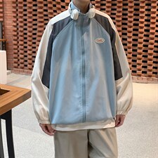 秋冬ins港风帅气拼接撞色夹克男少年休闲格子上衣外套W1419-P58，男装夹克，星座512-4