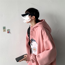 连帽卫衣男秋季ins潮动漫印花百搭上衣港风A422-1-WY6003-P50控68，男装卫衣，电商A422-1