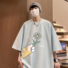 华夫格t恤男短袖男大码五分袖酒店风HT73265-P22，男装T恤，电商A040