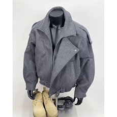 1506-1/J88551/P67日系复古羊毛混纺呢料立领夹克男弯刀袖短宽，男装夹克，星座1506-1