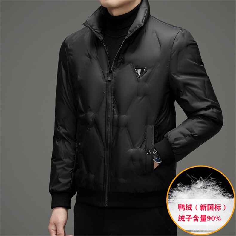 羽绒服外套立领上衣加厚保暖冬季新款中年男士休闲装QS3375-P180,男装羽绒服,星座1105-3