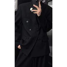 洋气韩版西装外套2025年秋季新款双排扣纯色百搭显瘦西服，男装西服套装，星座506A