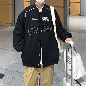EQ92 工装外套男毛巾绣夜光条潮流夹克2024新款秋装 P113图片