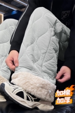 特批P45无差价冬抖音羊羔毛菱格男女复古拖地棉裤K5613J加棉，男装休闲裤，电商A001-1