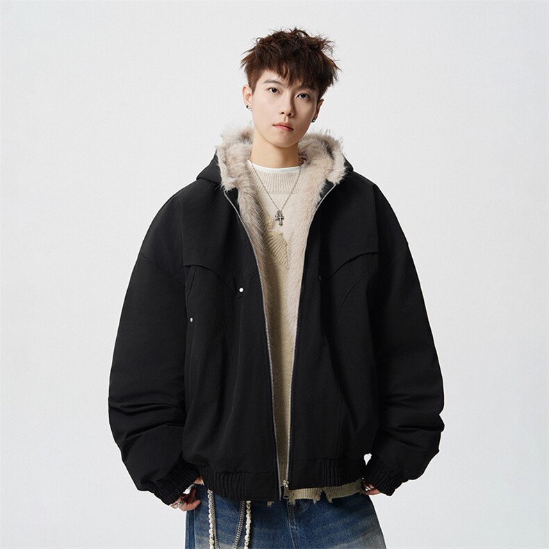 冬季派克服毛领棉衣男宽松百搭机能工装加厚棉服外套sy2615-P128,男装棉衣,星座610B-1