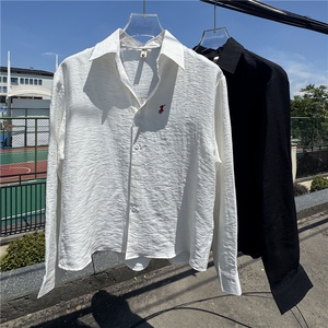 TS1风棉麻透气凉爽长袖刺绣衬衫慵懒学院高级面料 有套装图片