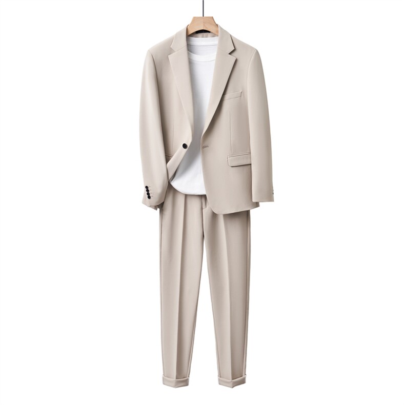 痞帅休闲潮流宽松轻熟风学院风西服套装男士网红外套秋冬款，男装西服套装，星座505-2（原电商A260-1)