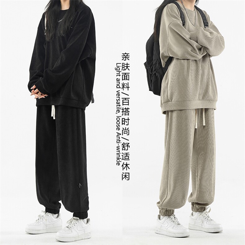 卫衣卫裤秋季潮牌宽松圆领百搭休闲基础款休闲套装TZ832-特批98,男装卫衣,星座718