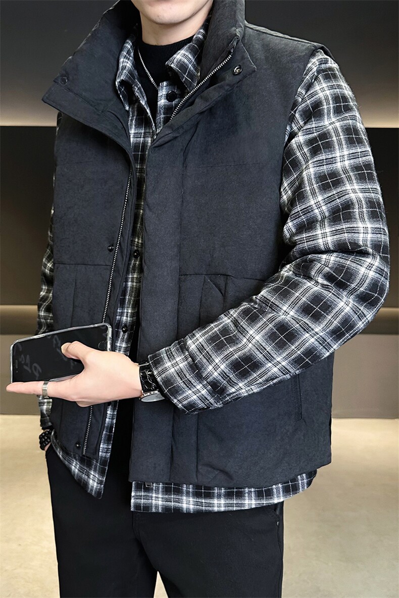 新标90绒男士真两件羽绒服马甲可拆卸外套(两件装)5063-P335,男装羽绒服,电商B338