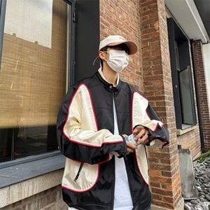 高级感痞帅赛车服美式复古机车外套男飞行员夹克情侣装同款 WT51图片