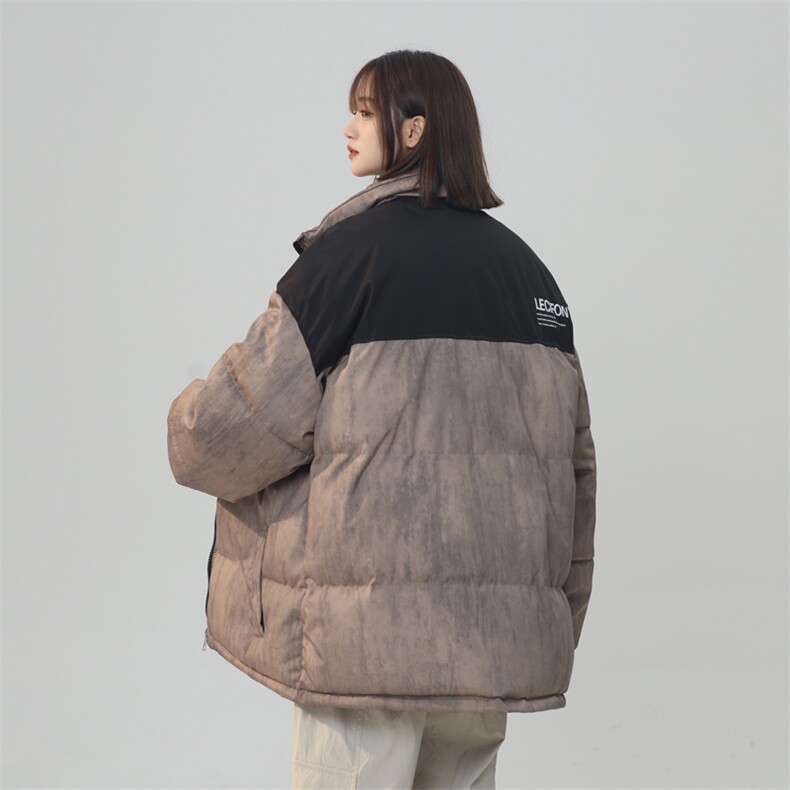 2025拼接棉衣棉服女面包服中性风迷彩印花棉袄宽松外套1613C-P70,女装棉衣/棉服,星座207