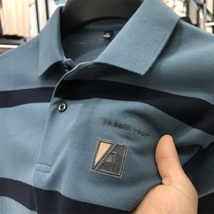 男装短袖T恤2023夏季新款男士翻领POLO衫中年商务休闲体恤上衣T图片