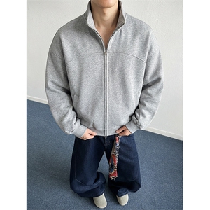 抖音得物品质 26春装美式高街重磅结构纹理立领卫衣夹克外套XS105图片