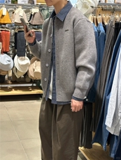 毛衣开衫86788-P65控109、35.6晴纶14.6锦纶49.8聚酯纤维，男装针织衫/毛衣，星座1302