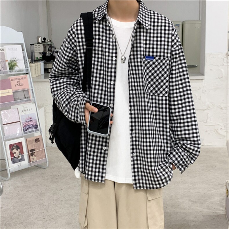 长袖衬衫男港风日系外套C02P33,男装衬衫,星座1116-2