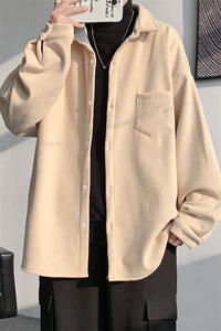 8XL-M 灯芯绒加厚加绒长袖衬衫男加肥加大码衬衫外套CS501P65控78图片