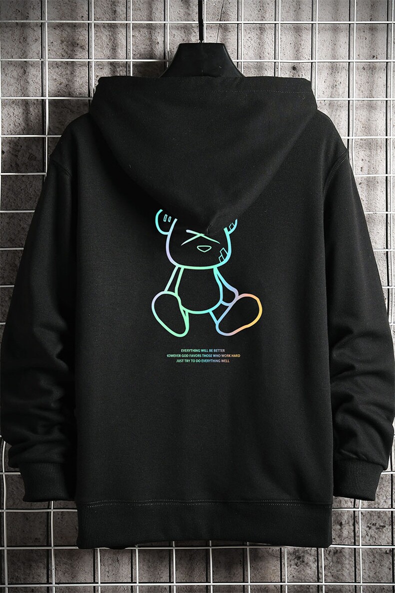 KS21139-P38连帽开衫卫衣男运动外套大码班服网格挂拍,男装卫衣,电商A040A