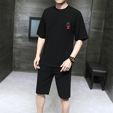 2021夏季男士套装青少年休闲运动短袖短裤套装电商A158-TZ19，男装套装，星座310B-3