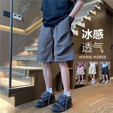 抖音品质潮流褶皱设计夏季速干宽松五分裤B315-K24167-特p25控48，男装牛仔裤，电商B315