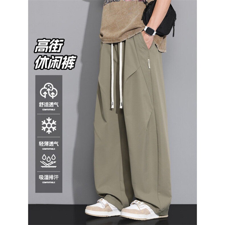 美式新款宽松夏季速干弯刀裤休闲直筒长裤 A436-2556-P35图片