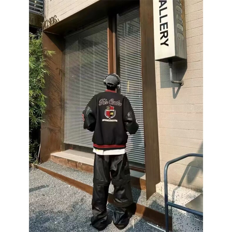 【网图现货】重磅毛呢刺绣加棉棒球服外套JK200/P85,男装夹克,星座205-3
