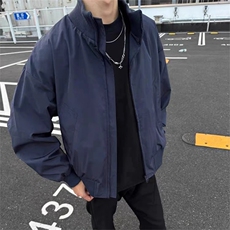 抖音得物美式潮休闲夹克春季立领纯色复古工装加厚棉服外套MF01，男装夹克，电商A443