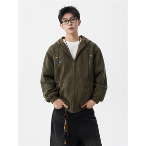 8XL-M特大码秋冬机能夹克外套冲锋衣百搭潮休闲宽松户外WY24P78图片