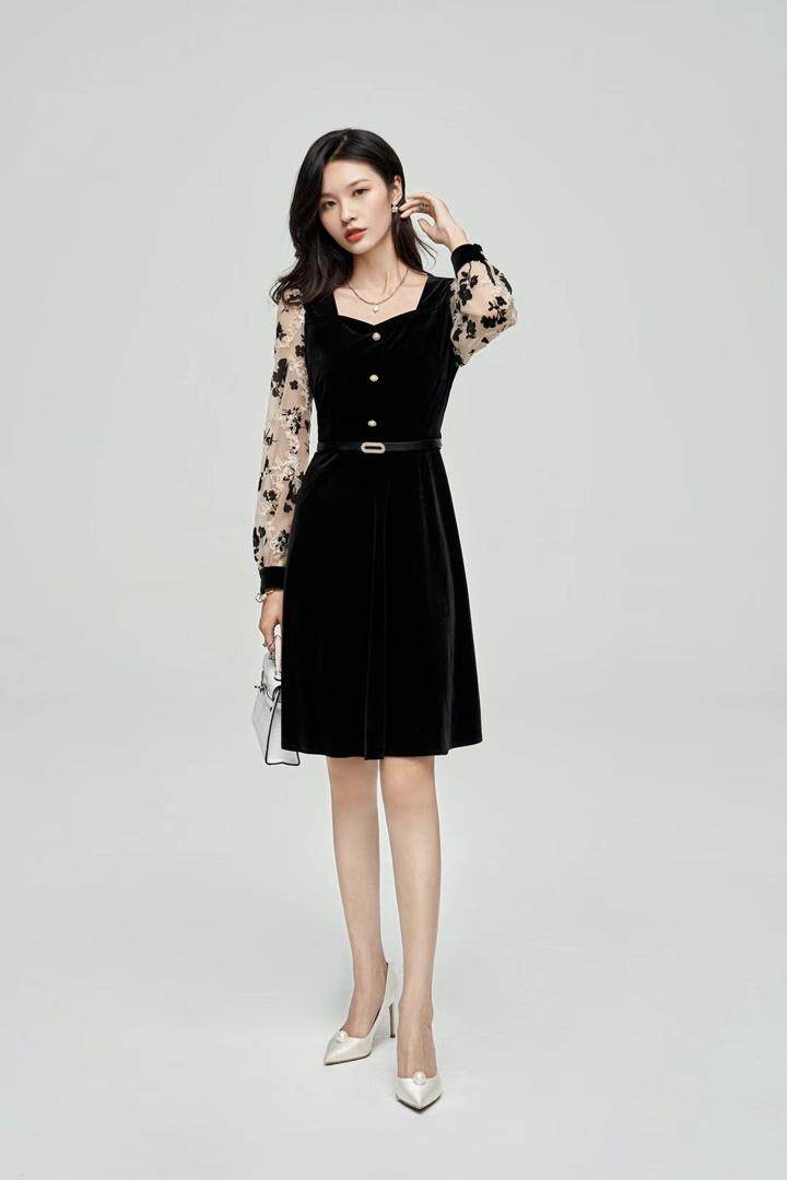 秋冬新款范儿连衣裙，女装连衣裙，牛牛原创