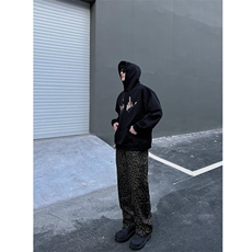 博主图拿图不拿货豹纹牛仔裤设计感小众KZA25-P55，男装牛仔裤，星座1007（原301D）