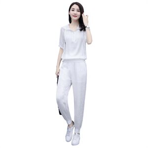 冰丝运动套装女2025年夏季新款时尚洋气减龄小个子薄款休闲两件套图片