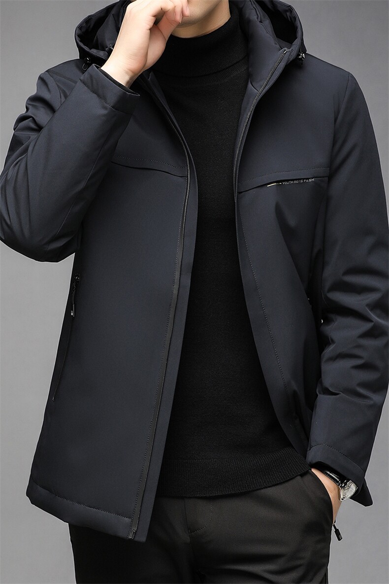 AN9835钱塘2020-3秋冬中老年男士商务休闲连帽羽绒服外套货稳P210,男装羽绒服,钱塘207-3